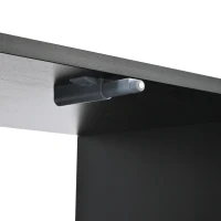 Vinsetto TV Stand with Fluted Tempered Glass Doors for TVs Up to 95", Media Console with APP-Controlled LED Light, 87" L x 16" W x 16" H, Black(m-11)