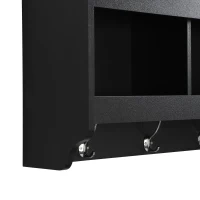 Vinsetto 4-in-1 Wide Storage Hall Tree with Bench and Shoe Cubbies, Multi-functional Entryway Coat Rack, 82.5" L x 15.5" W x 78.5" H, Black(m-10)