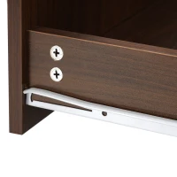 Vinsetto Square 360° Rotating Coffee Table with 2 Drawers, High Gloss 2-Tier Center Table with Swivel Tabletop and Storage, White+Walnut(m-11)