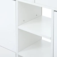 Vinsetto Modern Shoe Cabinet with 4 Flip Drawers, 2-Tier Shoe Storage Organizer, Shoe Rack for Entrance Hallway, 50.5" L x 9.5" W x 42.5" H, White(m-10)