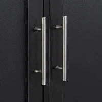 Vinsetto Multi-Functional Hall Tree with 4 Hidden Hanging Hooks, Brown Wood Grain Bench, Multiple Storage Spaces, 59" L x 15.5" W x 75" H, Black(m-9)