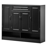 Vinsetto Sleek and Modern Shoe Cabinet with Adjustable Shelves, Minimalist Shoe Storage Organizer, Space-Saving Design, 47.5" L x 12" W x 39.5" H, Black(m-12)