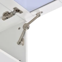 Vinsetto Wall Mount Floating TV Stand with 4 Media Storage Cabinets, 2 Shelves, and 16-Color RGB LED Lights for 95+" TV, White(m-10)