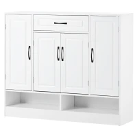 Sleek and Modern Shoe Cabinet with Adjustable Shelves, Minimalist Shoe Storage Organizer, Space-Saving Design, 47.5" L x 12" W x 39.5" H, White(m-12)