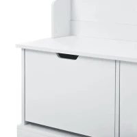 Vinsetto All-in-One Hall Tree with 3 Top Shelves, 2 Flip Shoe Storage Drawers, Storage Bench, and Metal Hanging Hooks, 39.5" L x 18" W x 71" H, White(m-9)