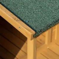 PawHut Wooden Dog House Outdoor for 2 Medium Small Dogs with Porch(m-9)