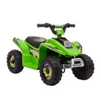 Aosom 6V Kids ATV Ride on 4-Wheeler Car, Electric Quad Toy Battery Powered Vehicle with Forward/ Reverse Switch for 18-36 Months Old Toddlers, Green