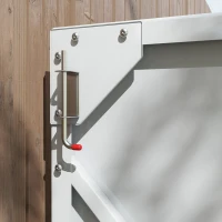 Outsunny 4.6ft x 9ft Metal Storage Shed Lockable Garden & Yard Tool & Outdoor Storage Shed, White(m-9)