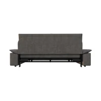 70" 3-in-1 Convertible Sleeper Sofa with 2 Soft Pillows, Multi-Functional Velvet Loveseat Bed, 70" L x 33" W x 36" H, Grey(m-14)