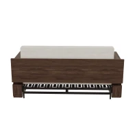 3-in-1 Convertible Sofa Bed with Pull Out Bed and Hidden Office Desk, Modern Velvet Loveseat Couch , 52.5" L x 30.5" W x 33" H, Beige(m-15)