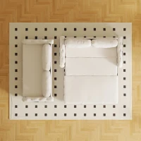 66" Hydraulic Convertible Sleeper with Storage and 2 Pillows, Tufted Button Upholstered Velvet Loveseat, 66" L x 35.5" W x 35" H, Beige(m-10)