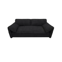 64" 3-in-1 Convertible Sleeper Sofa with Side Storage, Multi-Functional Velvet Loveseat, 64" L x 33.5" W x 36" H, Black(m-9)