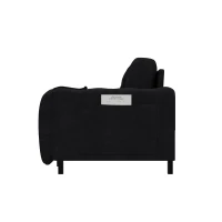 66" Hydraulic Convertible Sleeper Sofa with Storage and 2 Soft Pillows, Tufted Button Upholstered Loveseat, 66" L x 35.5" W x 35" H, Black(m-10)