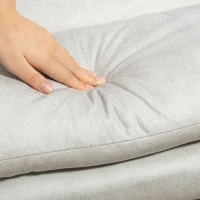 Vinsetto Microfibre Massage Office Chair, Heated Reclining Chair with Footrest, Double-tier Padding, Swivel Wheels, Light Gray(m-9)