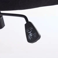 Adjustable Ergonomic Swivel Chair with Velvet Cushion and Lumbar Support, Office Chair with Golden Base, 25" L x 23" W x 38" H, Black(m-9)