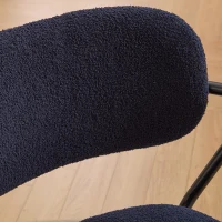 Height Adjustable Computer Chair with 360° Rotating Wheels, Ergonomic Backrest Support and Armrests, 26.5" L x 22" W x 33.5" H, Blue(m-6)