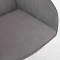 Adjustable Swivel Chair with Memory Foam Cushion and Lumbar Support, Ergonomic Office Chair with Golden Base, 25" L x 23" W x 38" H, Gray(m-8)