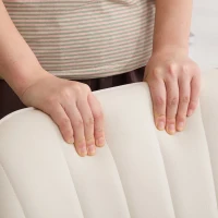 Adjustable Ergonomic Swivel Chair with Memory Foam Cushion and Lumbar Support, Office Chair with Silver Base, 25" L x 23" W x 38" H, Beige(m-5)