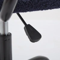 Height Adjustable Computer Chair with 360° Rotating Wheels, Ergonomic Backrest Support and Armrests, 26.5" L x 22" W x 33.5" H, Blue(m-9)