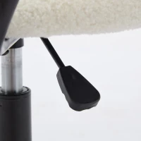 Height Adjustable Computer Chair with 360° Rotating Wheels, Ergonomic Backrest and Armrests, 26.5" L x 22" W x 33.5" H, White(m-9)