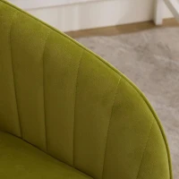 Adjustable Swivel Chair with Memory Foam Cushion and Lumbar Support, Ergonomic Office Chair with Silver Base, 25" L x 23" W x 38" H, Pale Green(m-8)