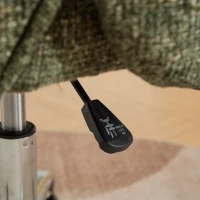 Rotating Office Chair with High Backrest and Circular Armrests, Ergonomic Design, Wide Seat, 25.5" L x 25" W x 39" H, Green(m-8)