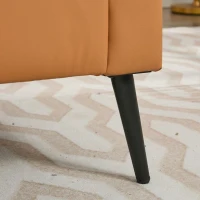 Leather Upholstered Sofa of Nordic Retro Light Luxury for Living Room and Bedroom, Single Casual Sofa, 31.5" L x 26" W x 31.5" H, Brown(m-8)