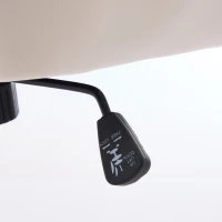 Adjustable Ergonomic Swivel Chair with Memory Foam Cushion and Lumbar Support, Office Chair with Silver Base, 25" L x 23" W x 38" H, Beige(m-8)