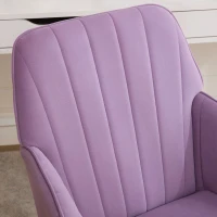 Adjustable Ergonomic Swivel Chair with Golden Base and Lumbar Support, Office Chair with Memory Foam Cushion, 25" L x 23" W x 38" H, Lilac(m-7)
