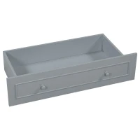 Vinsetto Vintage Style Twin Size Wood Daybed with 2 Drawers and Guardrail, Sturdy Pine Wood Construction, 77" L x 40.5" W x 31.5" H, Gray(m-8)