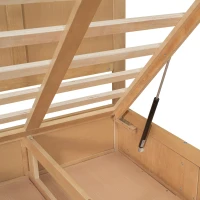 Full Size Wood Platform Bed with Underneath Storage, 2 Drawers, and Sturdy Wood Frame, 78" L x 57.5" W x 37.5" H, Natural(m-11)