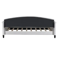 Modern Luxury Tufted Button Twin Size Upholstered Daybed with Foam Fill, Wood Supports, 80.5" L x 45.5" W x 34" H, Beige(m-11)