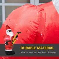 Outsunny 7ft Christmas Inflatables Outdoor Decorations Santa Claus Play Electric Guitar with Sunglasses, Blow-Up LED Yard Christmas Decor for Lawn Garden Party(m-5)