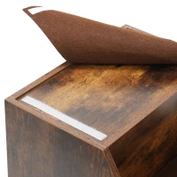 Multi-Level Window Perch Seat with Cushion and Scratch Pad, Indoor Pet Bunk Bed with Removable Step, 47.5" L x 20" W x 25.5" H, Vintage(m-11)