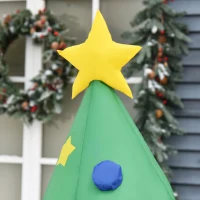 HOMCOM 6ft Inflatable Christmas Tree Decorations with Presents, Outdoor Blow-Up Yard Christmas Decor with LED Lights Display(m-9)