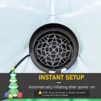 HOMCOM 6ft Inflatable Christmas Tree Decorations with Presents, Outdoor Blow-Up Yard Christmas Decor with LED Lights Display(m-6)