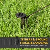 Outsunny 8ft Christmas Inflatables Outdoor Decorations Train with Santa Claus, Snowman, Penguin and Gift Boxes, Blow-Up LED Yard Christmas Decor for Lawn Garden Party(m-7)