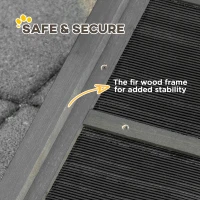 PawHut Folding Dog Ramp, 65 Inches Portable Pet Ramp with Carry Handle, Non-Slip Rubber Ramp for Cars Trucks and SUVs, Black(m-5)