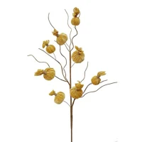 30" Set of 6 Rustic Accent Pumpkin Spray Botanicals Decor for Modern Farmhouse, Harvest Festival and Thanksgiving Table Decorations, Yellow(m-8)