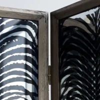 4-Panel Decorative Room Divider with Durable Metal Frame, Folding Privacy Screen, 18" L x 1.5" W x 73" H, Black(m-4)