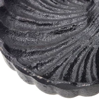 Victorian-Inspired Cast Iron Soap Dish with Mirror, Ornate Design, Calloped Edges, 6.5" L x 4" W x 8" H, Black(m-8)