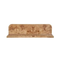Eco-Friendly Design Burl Wood Floating Wall Shelf, MDF with Poplar Veneer, for Home Decor, 19&quot; L x 5&quot; W x 5&quot; H, Brown(m-2)