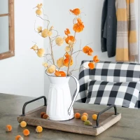 30" Set of 6 Rustic Accent Pumpkin Spray Botanicals Decor for Modern Farmhouse, Harvest Festival and Thanksgiving Table Decorations, Yellow(m-4)