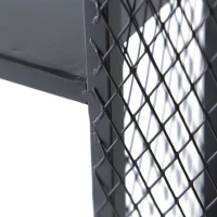 Floating Wine Bar Shelf with Glass Holder and Display Shelves, Iron Construction, Two-Tiered Storage, 26" L x 5" W x 28.5" H, Black(m-11)