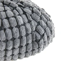 Set of 2 Chenille Weighted Pumpkin Table Ornaments, Fall Festival and Thanksgiving Decor, 6.5" L x 6.5" W x 6" H, Gray(m-8)
