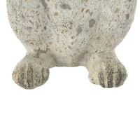 Set of 2 Resin Squirrel Figurines for Harvest and Thanksgiving Table Decorations, Rustic Finish, 8" L x 4" W x 8.5" H, Antique Cream(m-9)