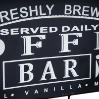 Floating Coffee Bar Shelf with Coffee Pod Holder, Hooks, and Storage Shelf, 23" L x 5.5" W x 29" H, Black(m-8)