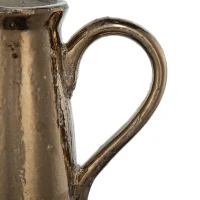 Ceramic Terracotta Pitcher with Vintage Design, Textural Finish, 9" L x 6" W x 14.5" H, Brown(m-9)