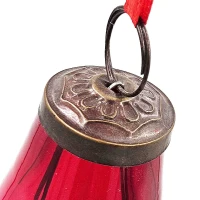 Set of 12 Glass Tear Drop Christmas Ornaments, Decorative Hanging Holiday Party Decor, 2" L x 2" W x 4" H, Red(m-8)