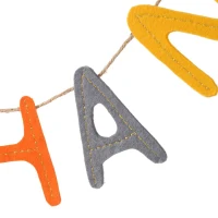 Set of 2 Colorful Give Thanks Banners Home Decorations, Fall Festival and Thanksgiving Decor, 68" L x 5" W x 0.1" H, Orange Multicolor(m-9)
